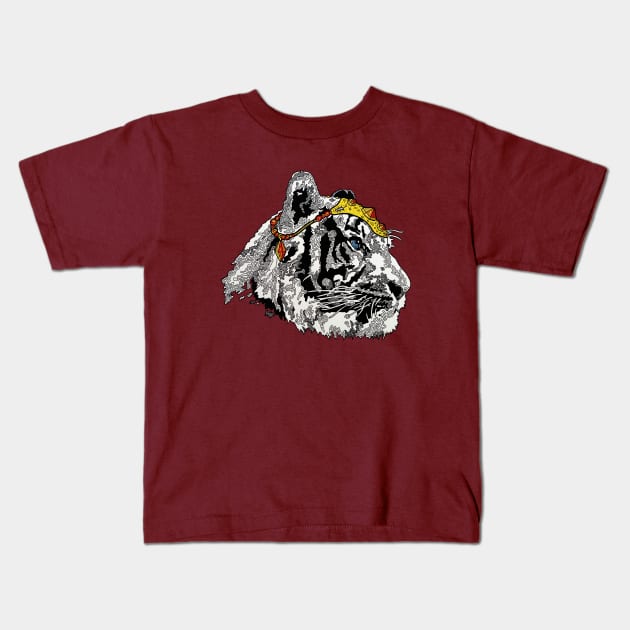 Spirit Animal, Tiger Illustration Kids T-Shirt by bblane